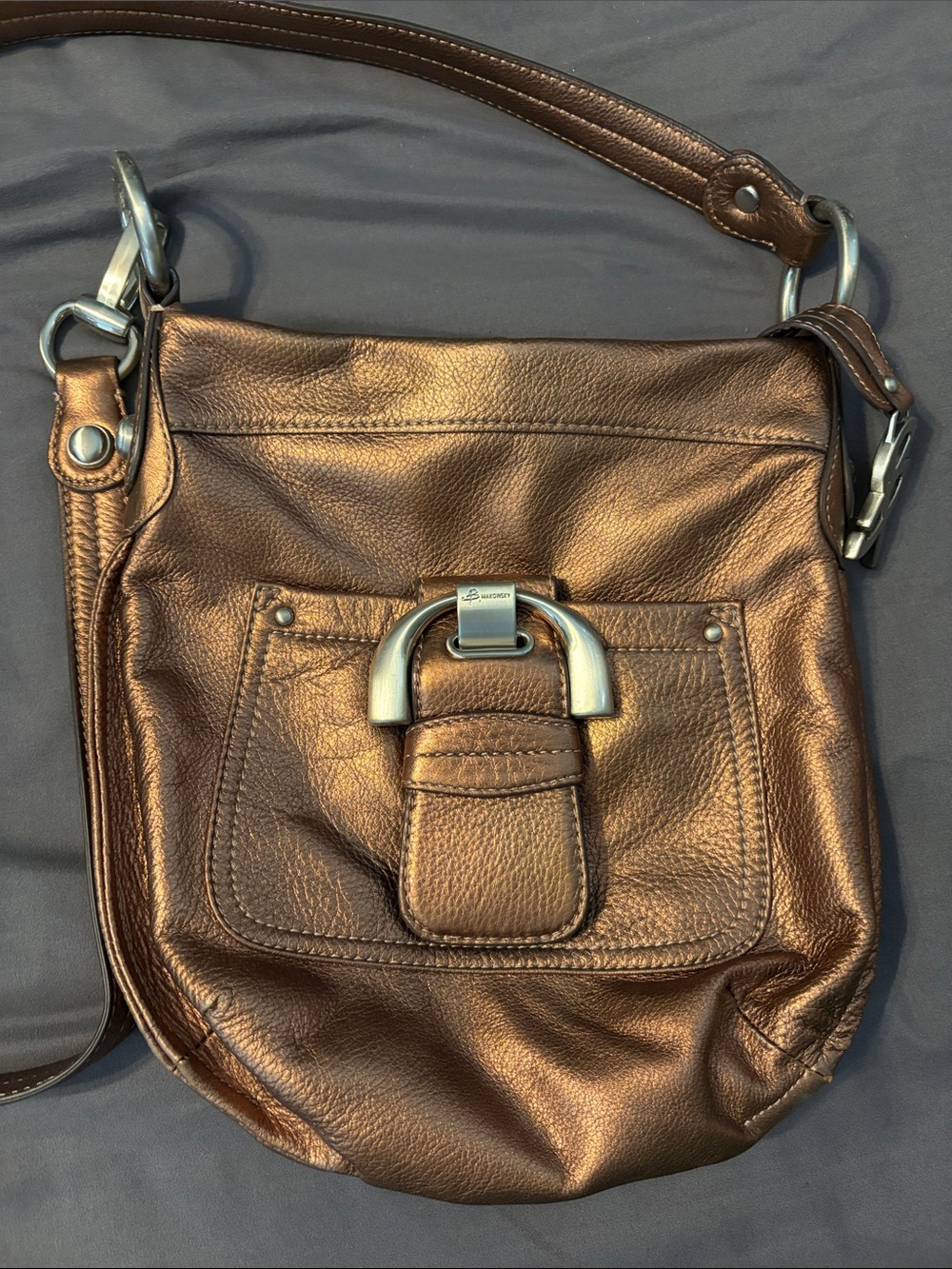 B Makowsky Bronze Shoulder Bag